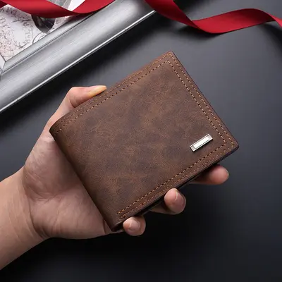 Herren-Lederbrieftasche, multifunktional, kurz - 5