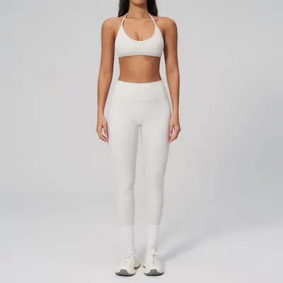 Yoga-Set mit Mikrofaser, schnelltrocknend, Sportbh und Leggings