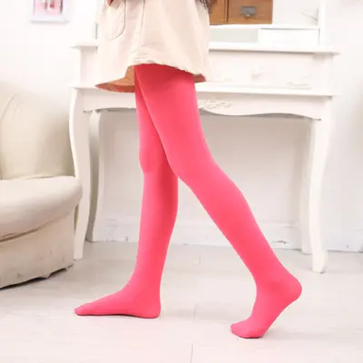Thin High-Elastic Girls' Ballet Dance Tights 80D White - 10