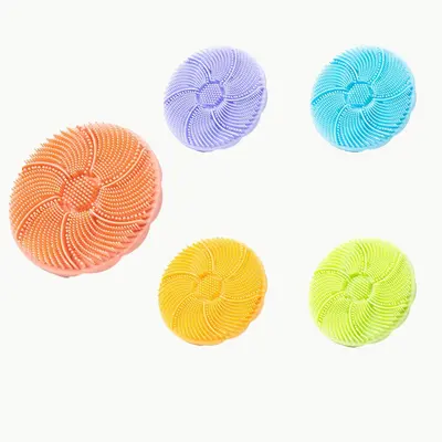 Silikon banyo fırçası, çift taraflı peeling vücut temizleme fırçası, ev tipi cilt yenileyici banyo fırçası, silikon saç yıkama fırçası - 13