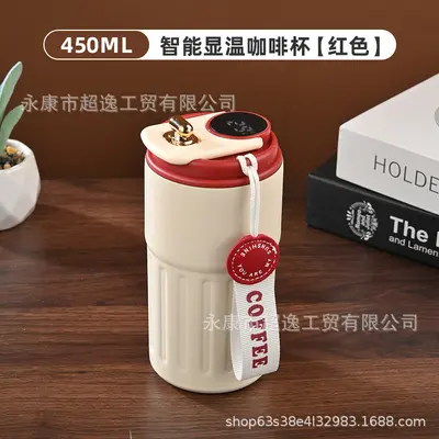 Intelligente Kaffeetasse 316 mit Temperaturanzeige, Thermosbecher aus Edelstahl, spezielle Wasserflasche für Auto, isolierter Becher, Geschenkbecher, Großhandelsverkauf. - 8