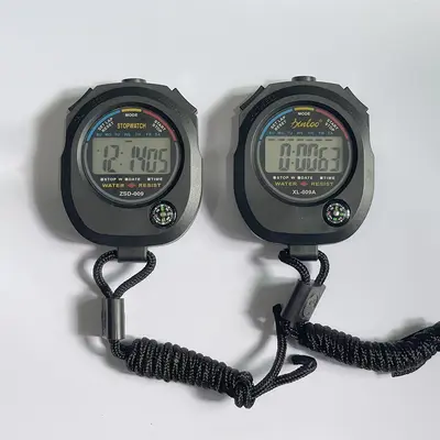 Kronometre zamanlayıcı dijital kronometre iki parça kronometre hakem spor fitness ekipmanları su geçirmez dijital saat 009A