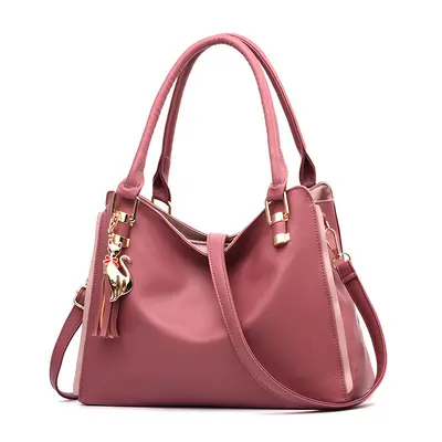 Soft Leather Women's Handbag, Large Capacity, Bucket Style - 4