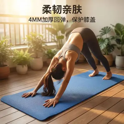 7 renk PVC yoga matı, yüksek esneklikli ve yırtılmaya dayanıklı - 3
