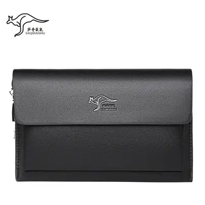 Men's PU Leather Business Clutch with Combination Lock - 7