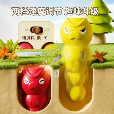 Kids Cartoon Woodpecker Bug Catching and Feeding Game, Educational Toy - 5