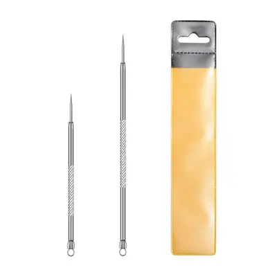 Edelstahl-Mitesser-Entferner-Set, Doppelkopf - 6