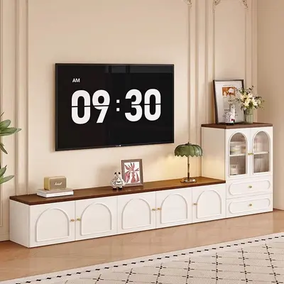 Küçük daireler için TV duvar dolabı takımı, Fransız tarzı zemin tipi saklama dolabı