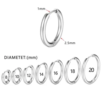 Stainless Steel Stud Earrings, Simple European and American Style