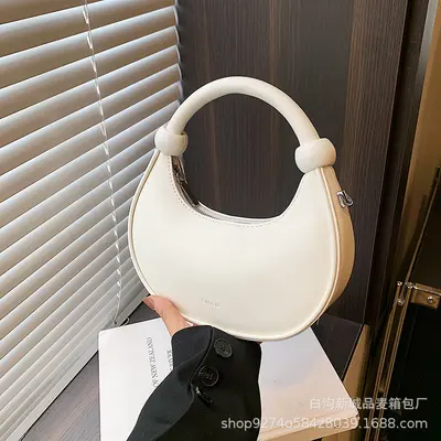 French Style Women's Dumpling Shoulder Bag - 11