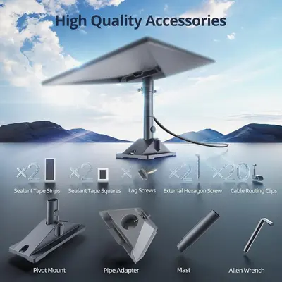 Signal-Receiver-Halter Star-MINI Aluminium-Autodachreling Outdoor-Gestell Starlink V5 Halterung