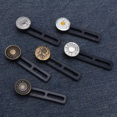Denim Waistband Extender Button, No-Sew Removable - 7
