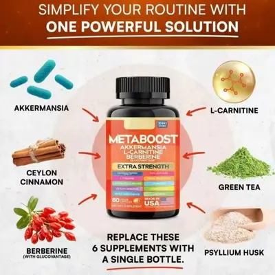 现货 tk跨境亚马逊热卖 METABOOST代谢增强身体补充剂胶囊60粒