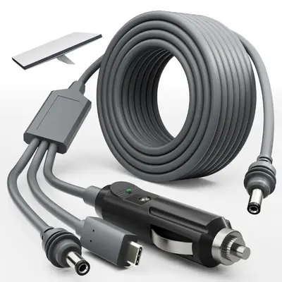 Type-C DC Dreifach-Kfz-Zigarettenanzünder Stromkabel 18AWG/20AWG