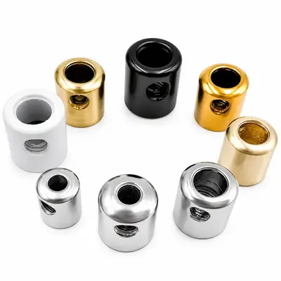 Avize metal kablo kelepçeli lamba bağlantı parçası, kablo çıkışı kilitleme vidası yan delikli M4 silindirik kablo tutucu tip taban kablo kilitleyici