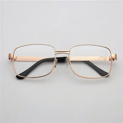 Large Square Sunglasses, Crystal Flat Lens, Full Metal Frame - 8