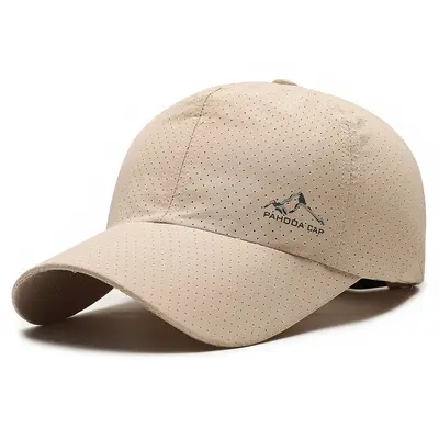 Sommer-Schnelltrocknende Baseballkappe mit Bergspitzen-Druck, perforierte Spitzkappe für Outdoor-Sport und Freizeit-Sonnenhut, Cross-Border-Livestream - 12