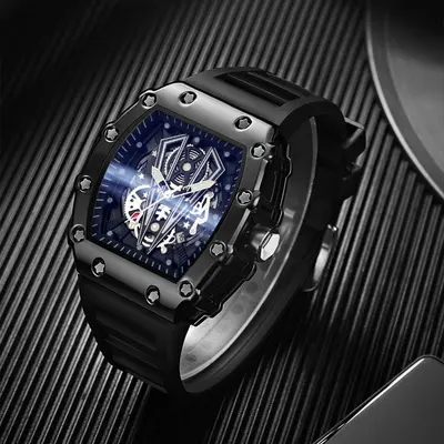 ZIDO quartz watch men's, sports style, barrel-shaped design