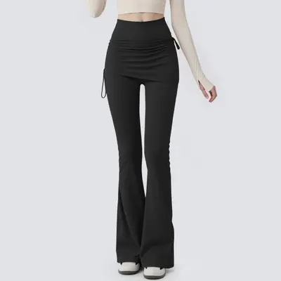 Women's Flared Pilates Yoga Pants, Butt-Lifting, Skirt-Style - 7