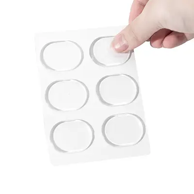 Gel-Einlagen, unsichtbare selbstklebende Punktpflaster, 6 Stück, gegen Blasen
