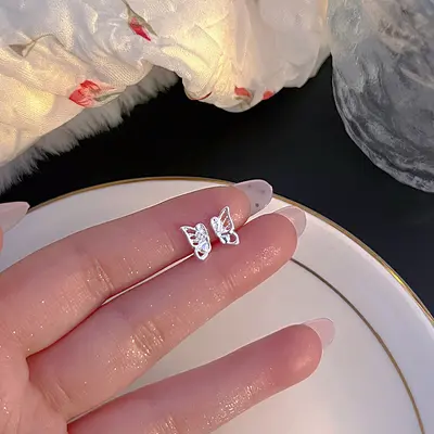 S999 Silver Ear Studs Delicate Compact Pure Silver Premium Pearl Earrings Hypoallergenic Sleep-in Cartilage Studs Ear Jewelry - 10