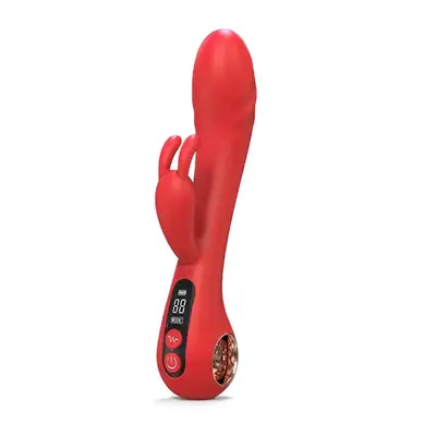 Digitaler Vibrator mit Display, G-Punkt, Zungenlecken und Saugfunktion