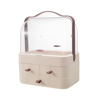 Tragbarer Kosmetik-Organizer mit Deckel - 6
