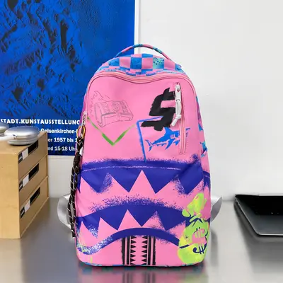 Men's Casual Backpack, Mid-Size Student Laptop Bag, Camouflage Pattern - 10