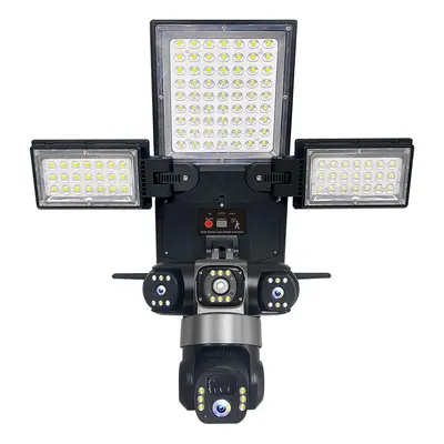 Factory Wholesale Outdoor Waterproof Security Surveillance 4G Triple Screen Smart Remote Control Solar Street Light Camera