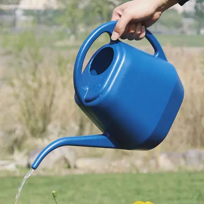 Gießkanne mit langem Ausguss aus Kunststoff, 4 Liter, für Garten und Blumen