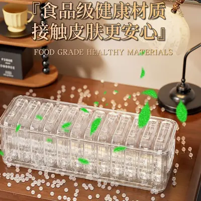 Powder puff storage box, acrylic transparent organizer