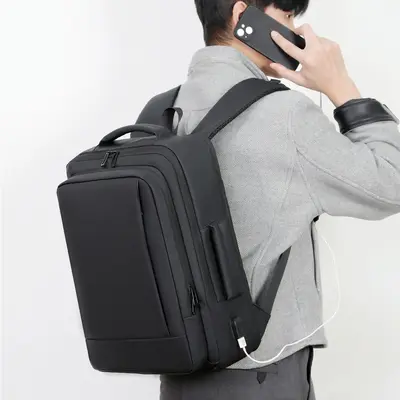 Men's Expandable Business Casual Backpack, Commuter Laptop Backpack - 4