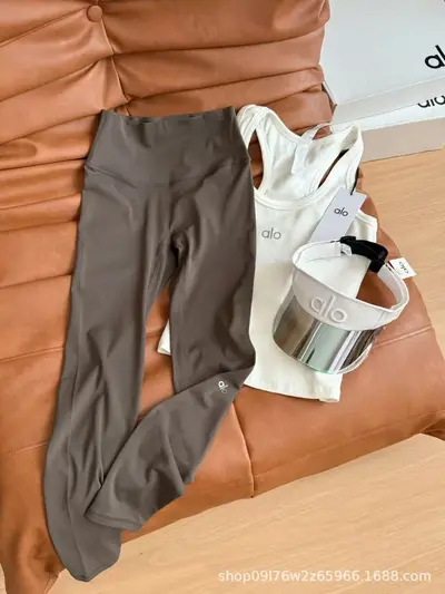Alo Leggings, schwarz, hoher Bund, bauchformend - 7