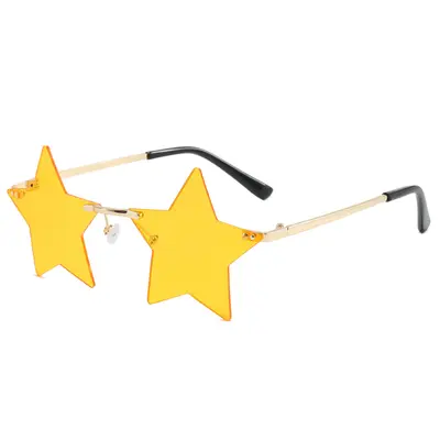 Funny Pentagram Star Sunglasses with Pumpkin Design for Women - 13