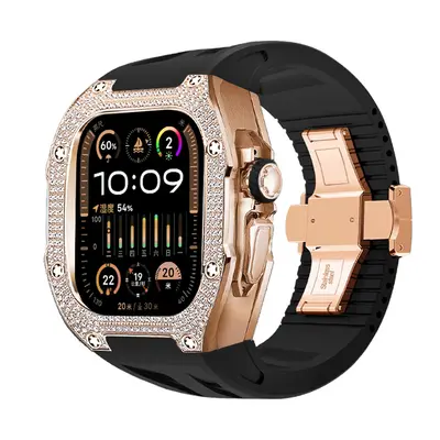 Titanium Alloy Rhinestone Protective Case for Apple Watch Ultra 49MM - 12