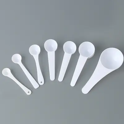 Ölçüm kaşığı 1g 3g 5g 10g 15g plastik kaşık ölçüm kaşığı toz kaşık tek kullanımlık kaşık süt tozu kaşığı