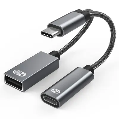 Sınır ötesi iki'si bir arada çok fonksiyonlu adaptör 60w hızlı şarj tip-c - USB OTG adaptör Apple 16 için uygun