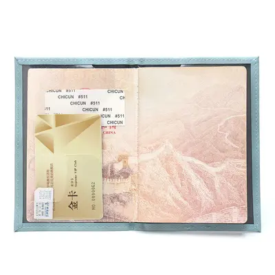 Russian Federation Passport Holder Soft-Touch Matte PU Leather Passport Cover Ultra-Slim Compact Portable Double-Headed Eagle Protective Case