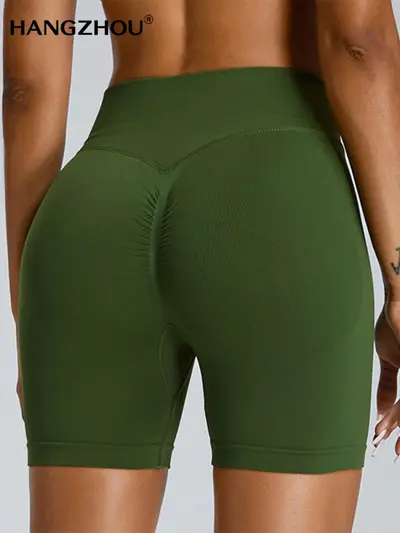 Seamless high-waist yoga shorts, quick-dry, butt-lift