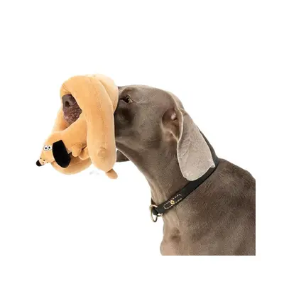 Dackel-Plüsch-Hundespielzeug mit Quietscher, für den Winter