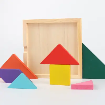 Çocukların sürekli değişen oyuncakları, çocukların ahşap grafik bilişsel tangram erken eğitim ekleme yapı taşları, sokak tezgahı oyuncakları - 6
