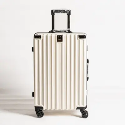 Koffertasche mit Rädern, moderner Aluminiumrahmen-Koffer, universal rollbar, 24 Zoll, für Studentinnen, 26 Zoll, strapazierfähig, trendy, Zahlenschloss, Ledertasche - 8
