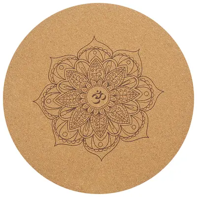 Non-Slip Rubber Meditation Yoga Mat, Round, Thick and Wide, Silent - 13