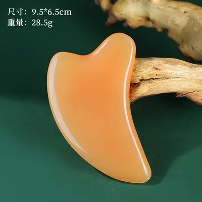 Imitations-Hornmeridian-Bürste Schabebrett speziell für Rücken, Nacken, Beine, Gesicht und Augen Sehnen-Akupunkturstab Harz Schönheits-Massagegerät - 7