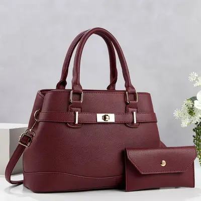 Damentaschen-Set mit Litschi-Muster, zweiteilig, Mutter-Kind-Tasche - 8