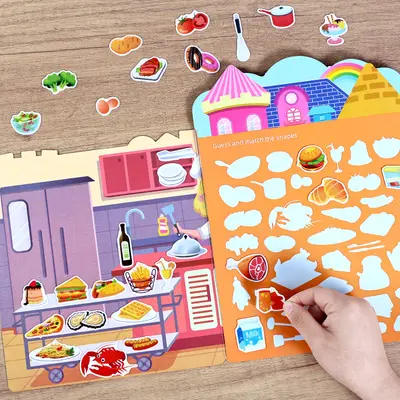 Jelly Sticker Book for Kids Ages 3-6, Reusable Scene Stickers - 3