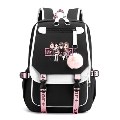 BLACKPINK-inspirierter Sternenhimmel-Rucksack mit USB-Anschluss, koreanische Version
