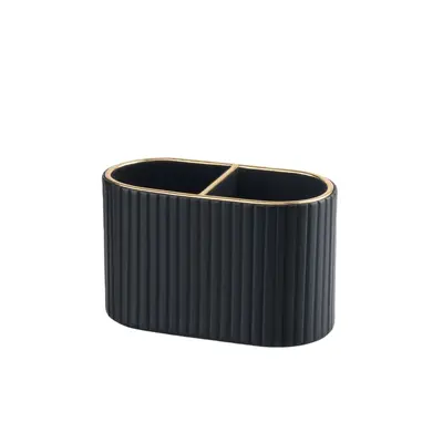 Light Luxury Oval Pen Holder and Desktop Storage Box for Office - 6