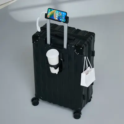 Aluminum Frame Luggage 20 inch Boarding Case 26 inch Trolley Suitcase Silent Skate Wheels - 12
