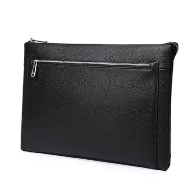 Men's Genuine Leather Clutch Bag, Large Capacity, Fits A4 Documents - 5